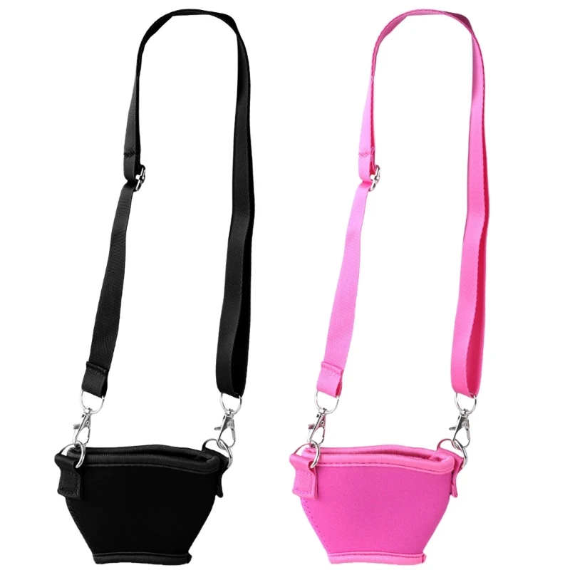 Portabicchieri da vino da 5 pezzi, custodia in neoprene, cordini regolabili per bicchieri da vino, portabevande con tracolla, da