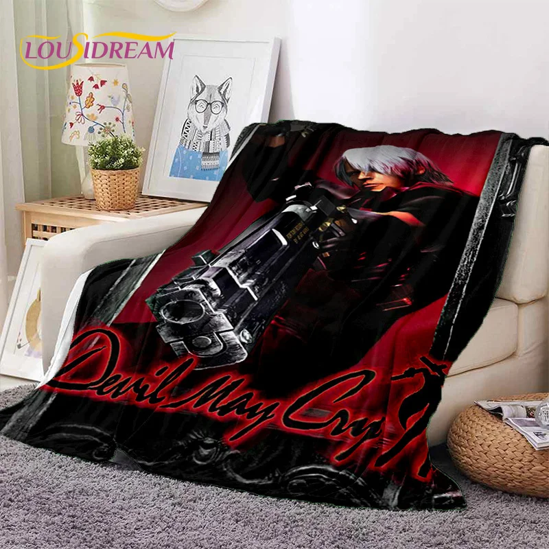 3D D-Devil May Cry DMC Game cartoon Soft Blankets,Keep Warm Throw Blanket Comfortable Blanket for Picnic Beds Sofa Home Bedroom