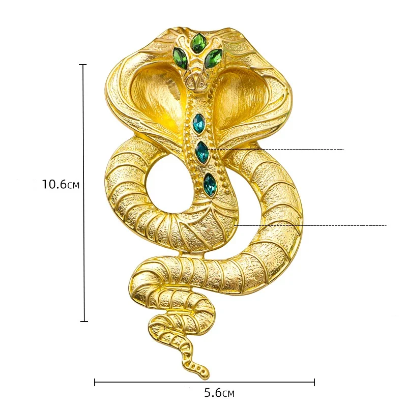 SKEDS Fashion Women Men Vintage Crystal Matte Cobra Brooches Pins Exquisite Retro Classic Unsiex Suit Office Snake Badges Gift