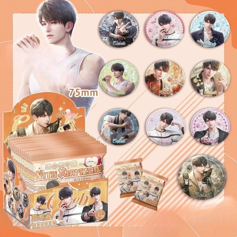 Love and Deep Space Sylus Caleb Bar Corner Box Hochwertige Cartoon-Figur-Peripheriegeräte 75 mm Weißblech-Brosche Blind Draw-Abzeichen