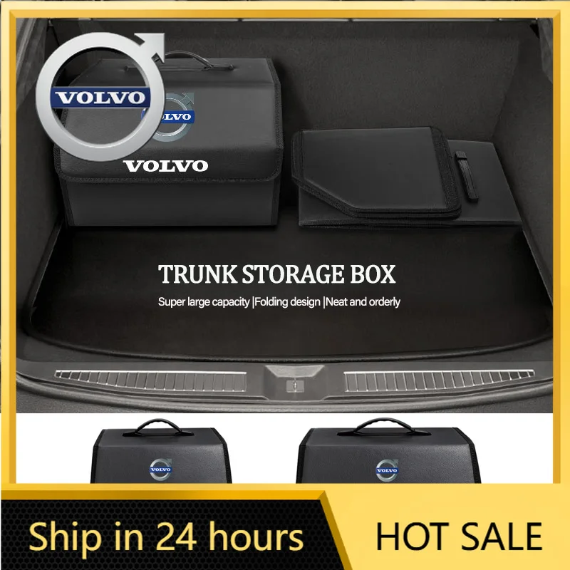 

2026 Новый для эмблем Volvo, большая емкость, органайзер для багажника автомобиля, контейнер для хранения инструментов для Volvo V60 V40 XC90 S60 C30 XC60 V50