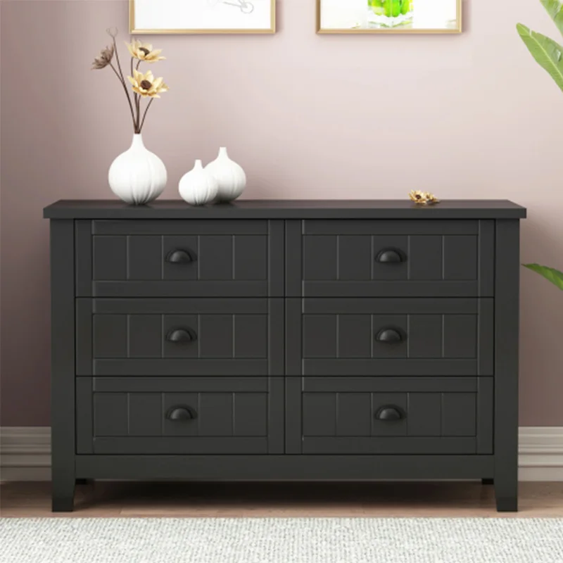 Drawer Dresser BAR CABINET side cabinet,buffet sideboard,buffet service counter, solid wood frame,black