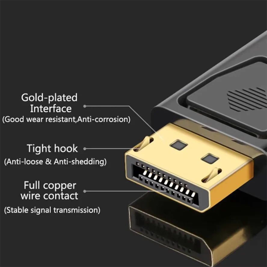 4K DP DisplayPort to HDMI-compatible Adapter Converter Display Port DP to HDMI-compatible HDTV Adapter Video Audio PC Laptop image 3