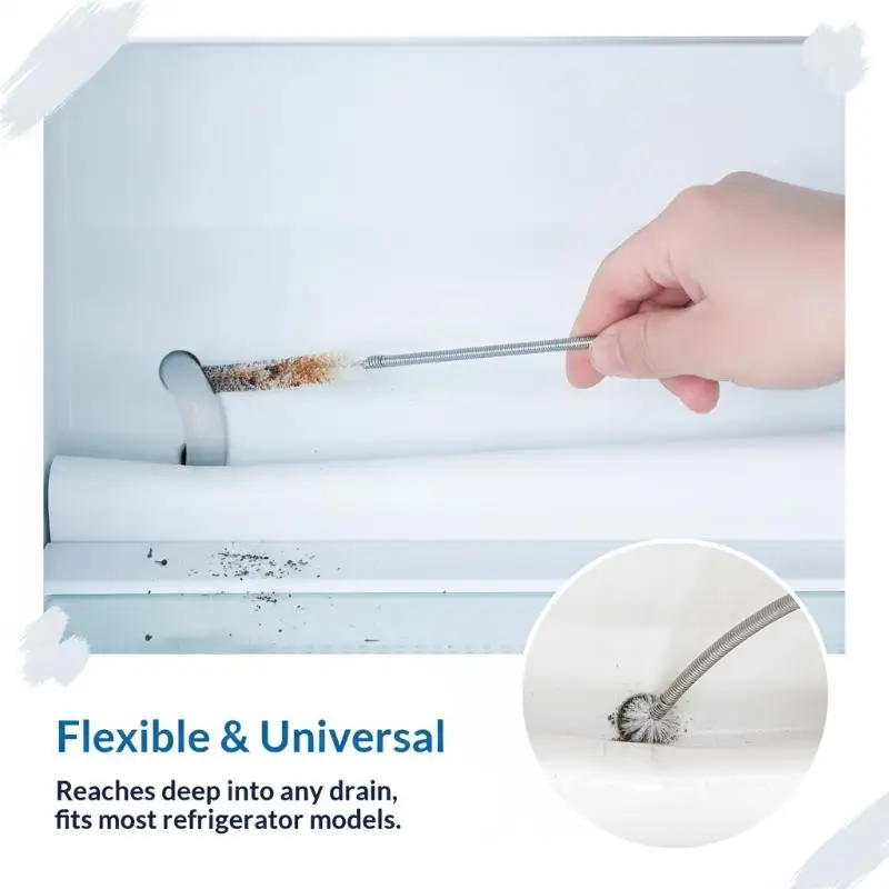 All-inclusive Cleaning Tools Set With Anti-Clog Feature - Brush, Hose, Syringe, Fridge Drain Hole Cleanser And More