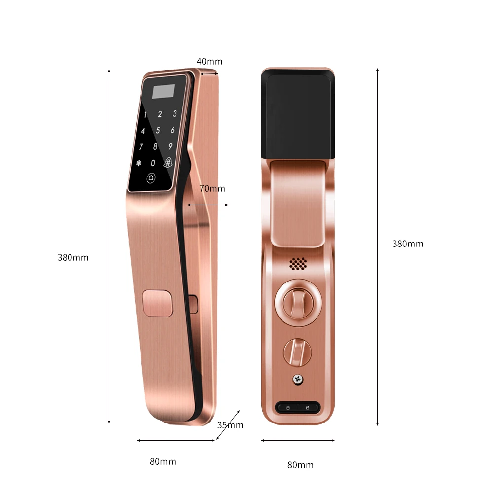 Smart Fingerprint Door Lock Security Intelligent Lock Biometric Electronic Wifi Door Lock With APP Unlock