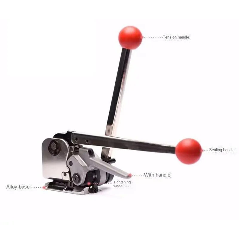 Nova ferramenta de embalagem de cinto de aço manual gd35, ferramenta de combinação manual sem fivela, máquina de embalagem de cinto de aço é adequada para 13-19mm