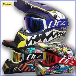 Motorcycle Helmet Professional Motocross Off Road protective Helmet Children Offroad Casque Capacete De Motocicleta Gift Goggles