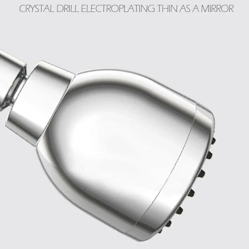 

Wall Mounted Bathroom Showerhead High Pressure Water Flow Quick Installation without Tools Includes Rubber Rings and Tape
