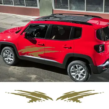 汽車賽車運動時尚乙烯基2件組車身貼紙,適用於吉普車、叛逆者、牧馬人等車型,可用於車身兩側裝飾改裝。 8 最佳銷售 吉普叛逆者(Jeep Renegade)的配件 - №7