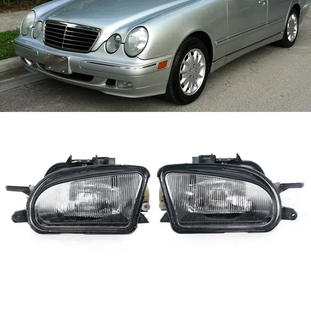 Pair Fog Lamp Assembly For Mercedes-Benz W210 E200 E240 E280 E300 E320 E230 E250 E270 E290 E430 E420 Front Bumper Anti Fog Light