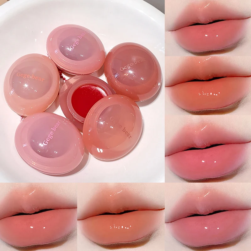 Gegebear Crema idratante a doppio scopo per labbra e guance, crema multiuso a bassa saturazione, schiarente, labbra Dudu, fard e rossetto