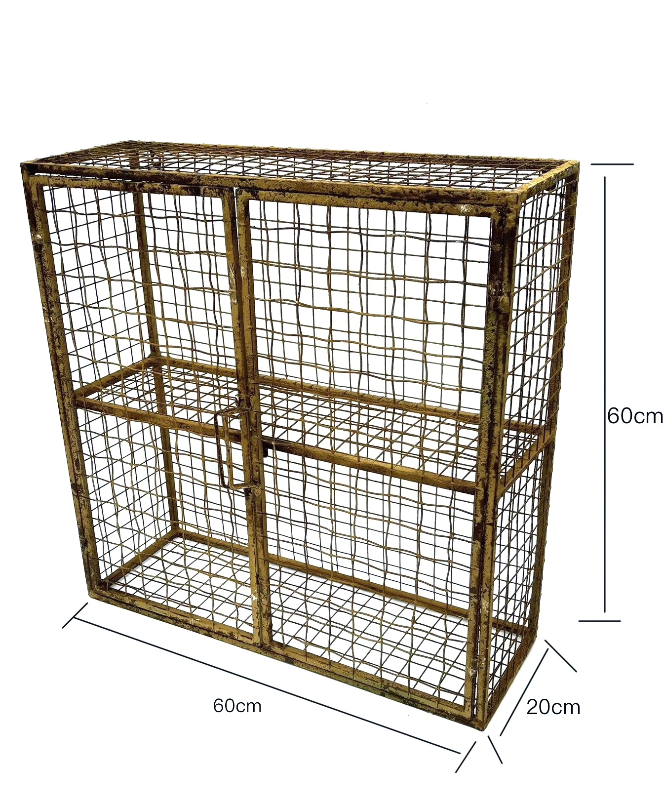 

Wire cage retro wall hanging rack tile basin storage garden decoration