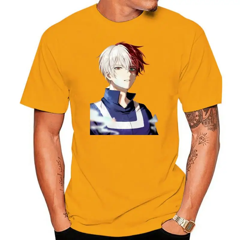 Todoroki Anime Black, Navy T-Shirt Pure Cotton  Tee Shirt