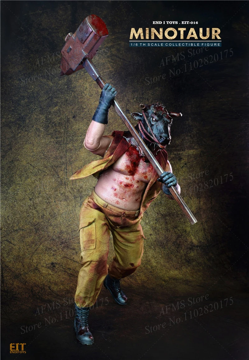 Auf Lager Ende i Spielzeug eit016 1/6 Maßstab Sammler figur Minotaur Ochsen kopf Design komplettes Set 35cm Männer Soldat Action figur Modell