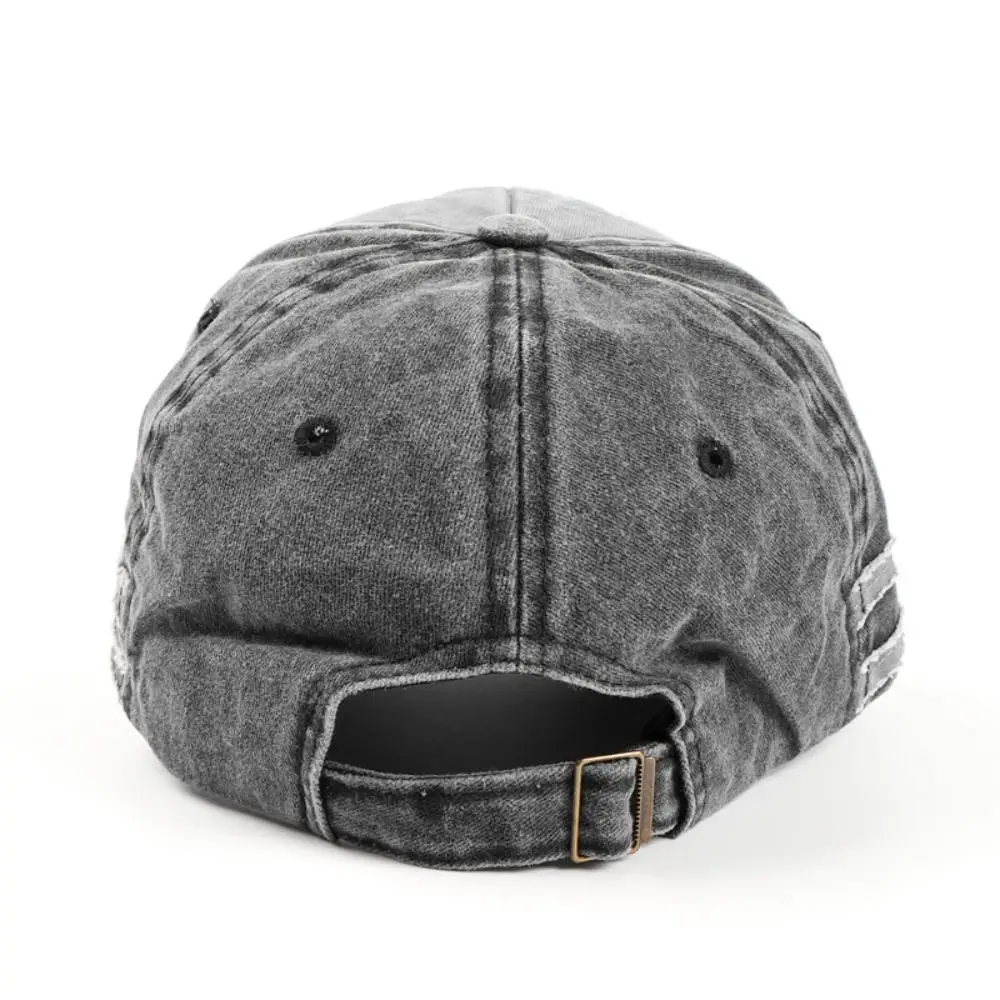 قابل للتعديل قبعة بيسبول مغسولة القطن الترفيه إلكتروني التطريز بلغت ذروتها قبعة واقية من الشمس المرقعة اللون فاسق قبعة الشمس الشارع الشهير #2