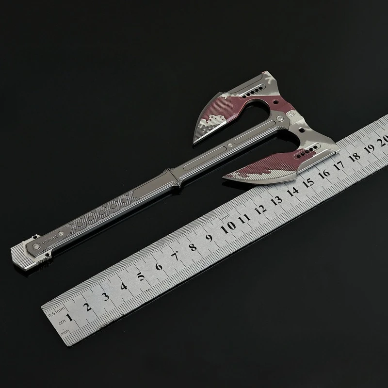 18 CM Arena Breakout Chinese Game Peripherals Battle Axe Metal Craft Weapon Models Collectible Desk Ornaments Creative Gifts