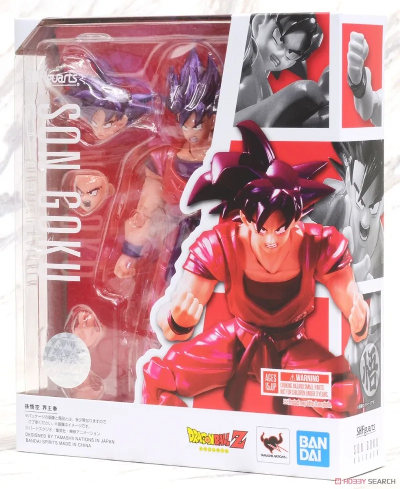 Bandai SHF Son Goku Kaio Fist 2.0 Dragon Ball Z Red Goku Action Figure Collection Figure