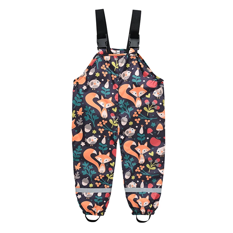 2-8 Years Kids Waterproof Overalls Cute Cartoon Spring And Autumn Girls Pants New Fashion Boys Jumpsuit Romper Children Clothing