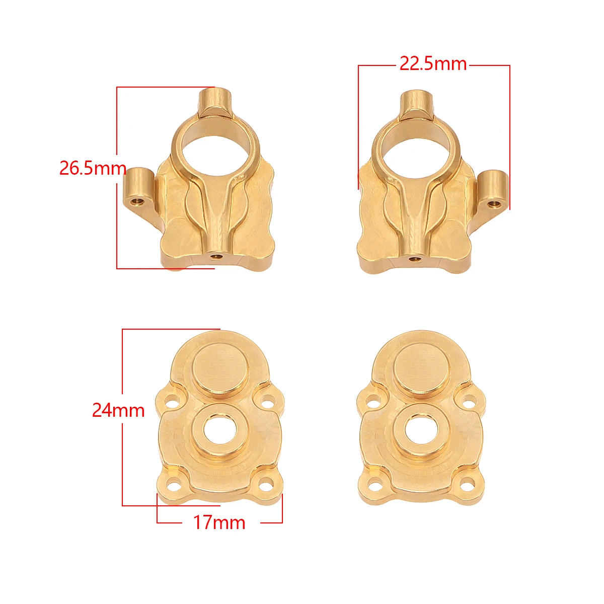 FMS FCX24 황동 포털 액슬 카운터웨이트 1/24 1/18 FCX18 FMS LC80 모델 자동차 원격 크롤링 자동차 업그레이드 부품