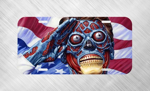 They Live USA Aliens UFO Movie Invasion License Plate Auto Car Tag FREE SHIP Aluminum