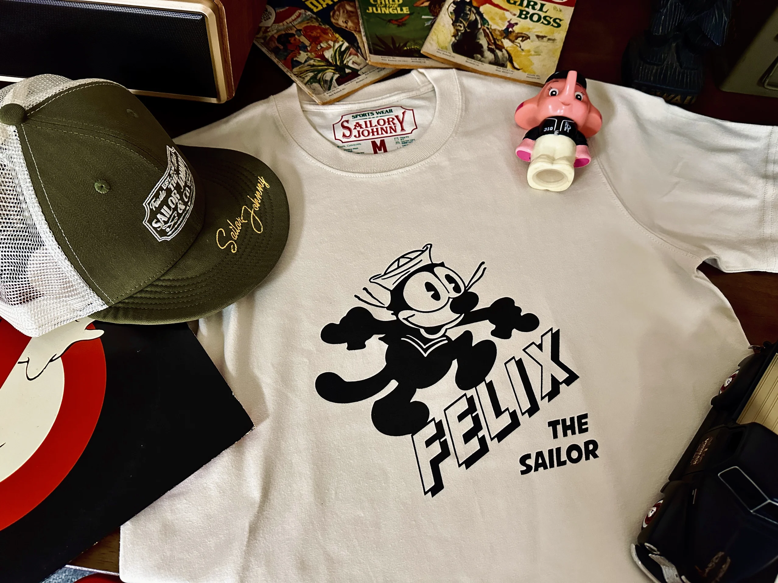 

Футболка Sailor Johnny American Retro Navy Phillip с принтом, из плотного хлопка 270 г, молодежная, модная, стандартная, с коротким рукавом
