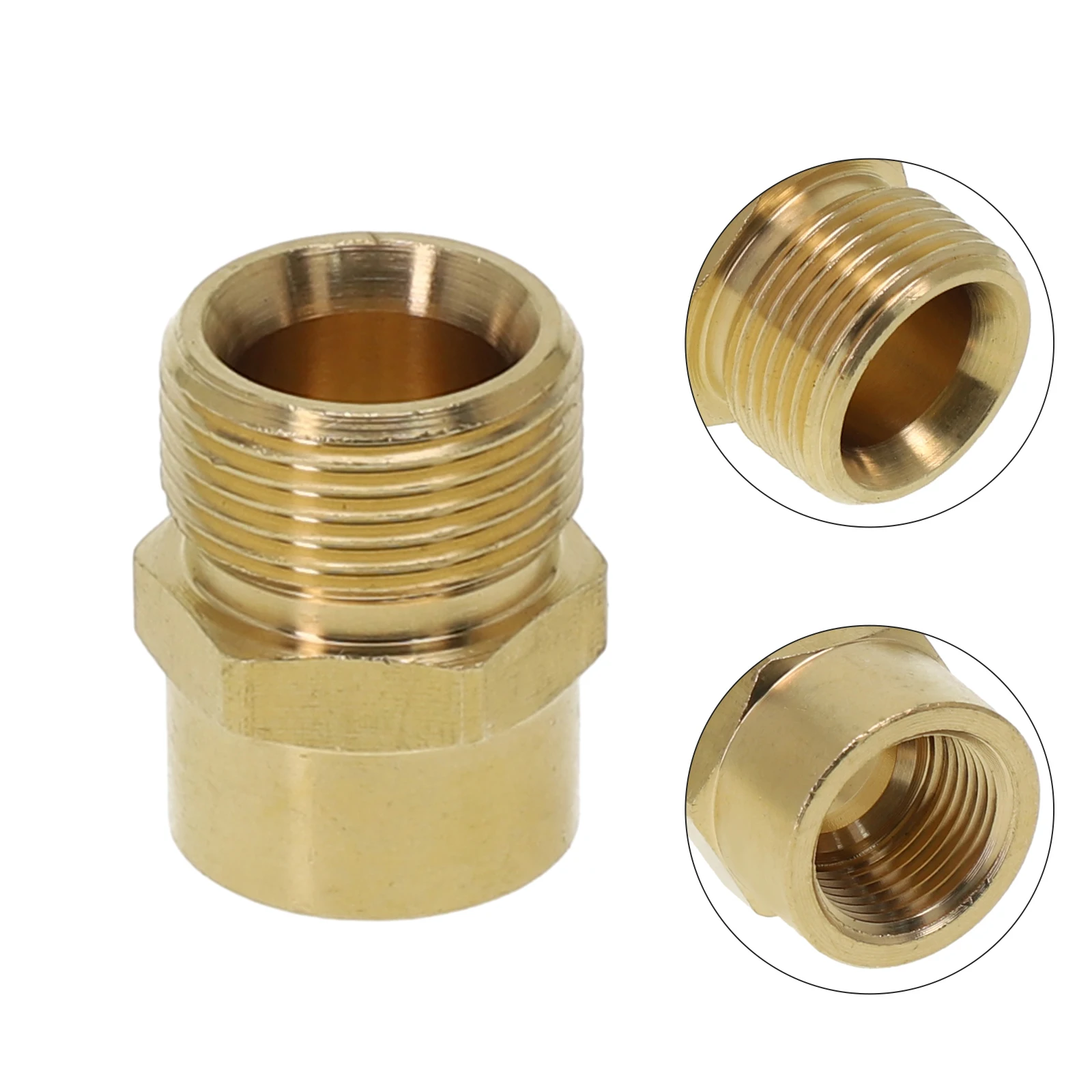 Washer Adapter Heavy Duty For Pressure Washer Adapter M22 x 15 ET x 3/8 IT Perfect for Electrical For Pressure Washers