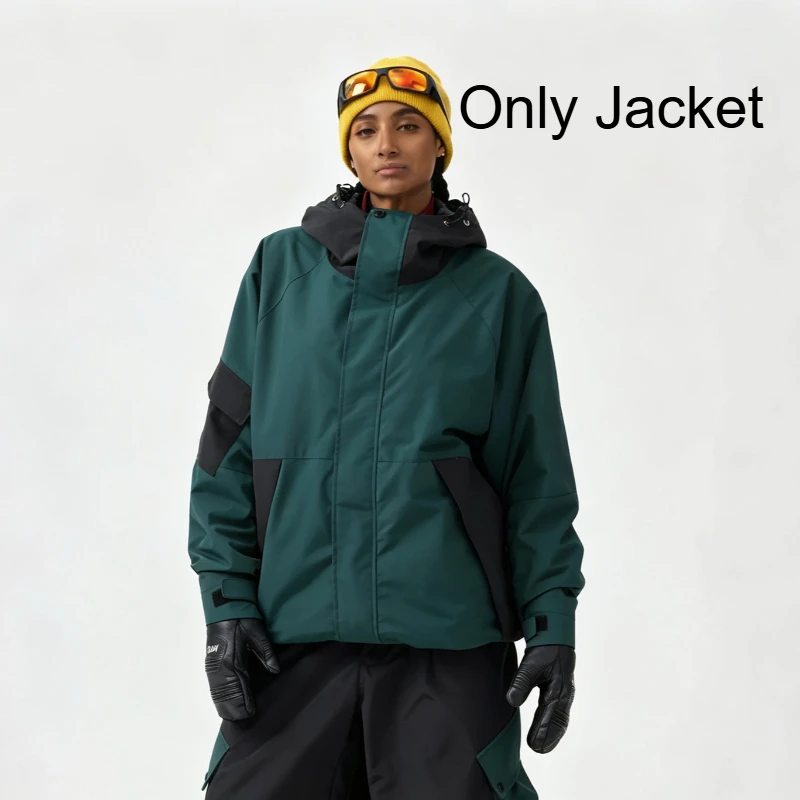 2026 New Oversize Windproof Waterproof Snowboarding Clothing Man Simple Jacket Skiing Coat Female Warm Snowboard Wear Outdoor