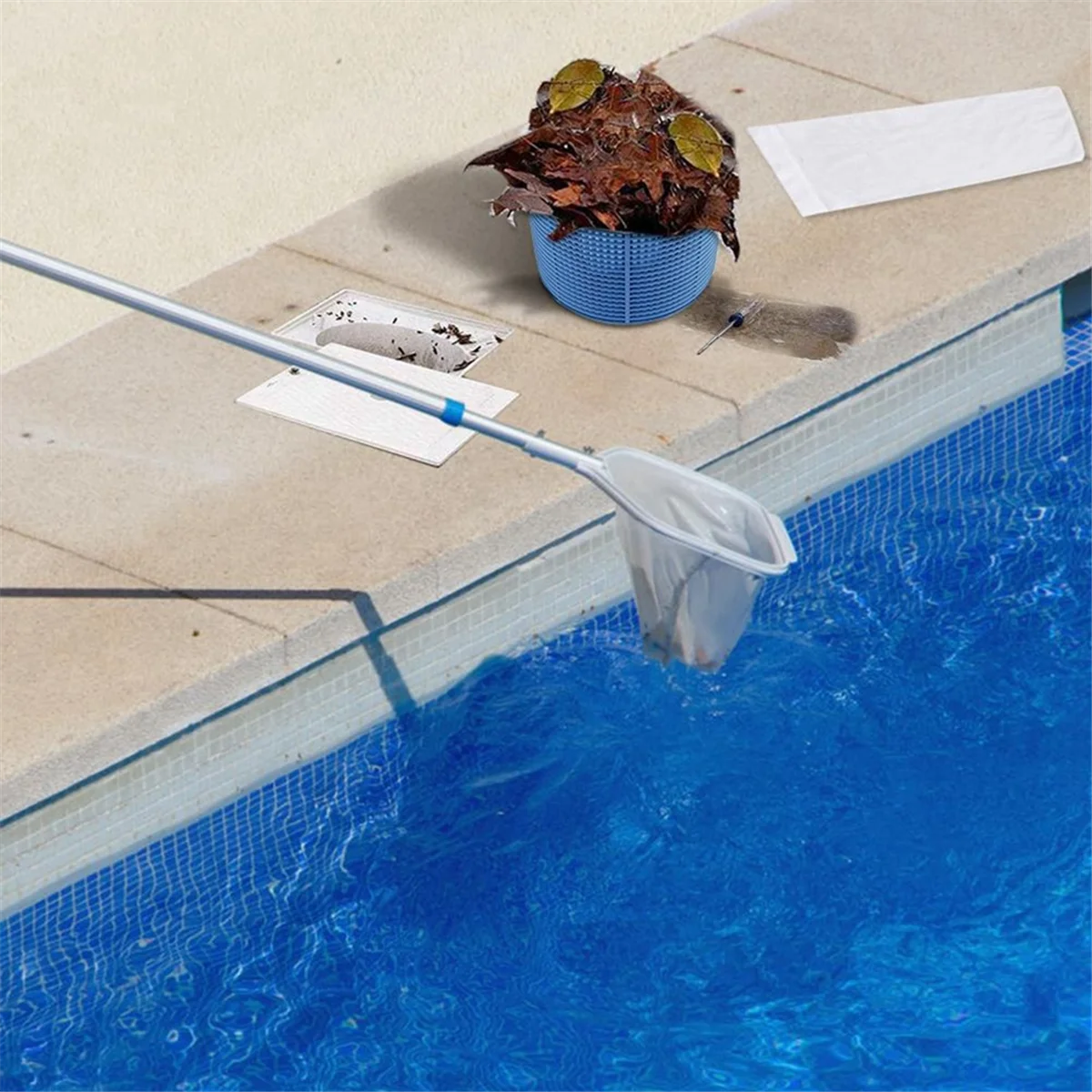 AT77 10PCS Pool Skimmer Filter Pool Skimmer Sock Reusable Filter Baskets Cleaner Network Swimming Pool Cleaning Equipment