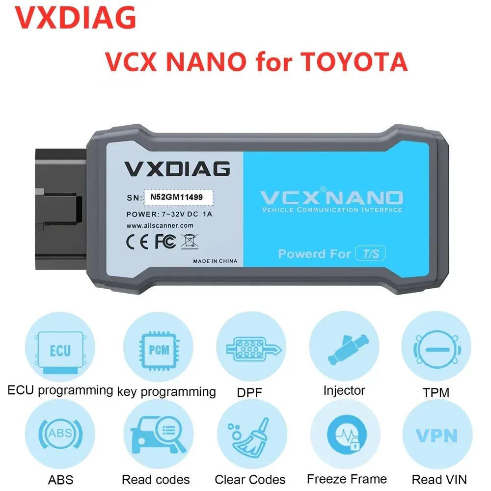 

A+ VXDIAG VCX NANO NX400 For Toyota J2534 Programming Techstream For Lexus Auto Diagnostic Tools ECU Coding Code Reader Scanner