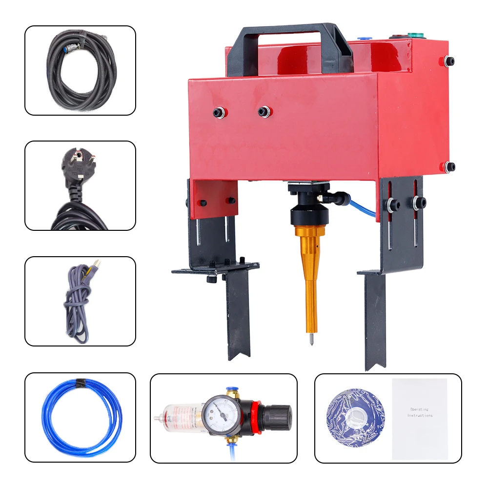 With Round Bracket Portable Metal Pneumatic Dot Peen Marking Machine For VIN Code(100*20mm) Frame chassis number 220V/110V