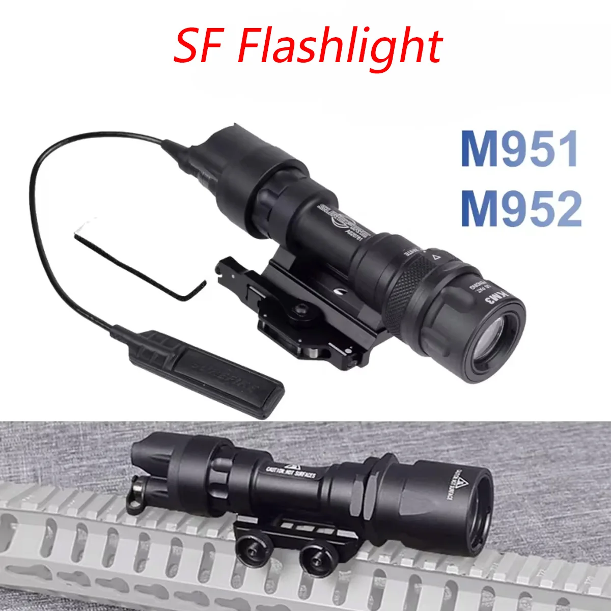 ยุทธวิธี SF M951 M952 M952V IR Scout อาวุธปืนไฟฉาย LED สวิทช์ AR15 M4 ปืนไรเฟิล Airsoft ไฟฉายการล่าสัตว์ปืน