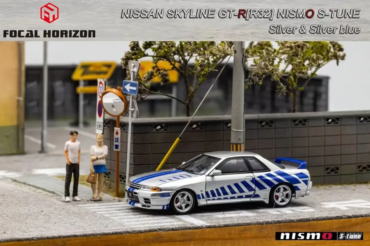 Focal Horizon FH 1:64  Skyline R32 Nismo S-Tune silver /FNF Diecast Model Car