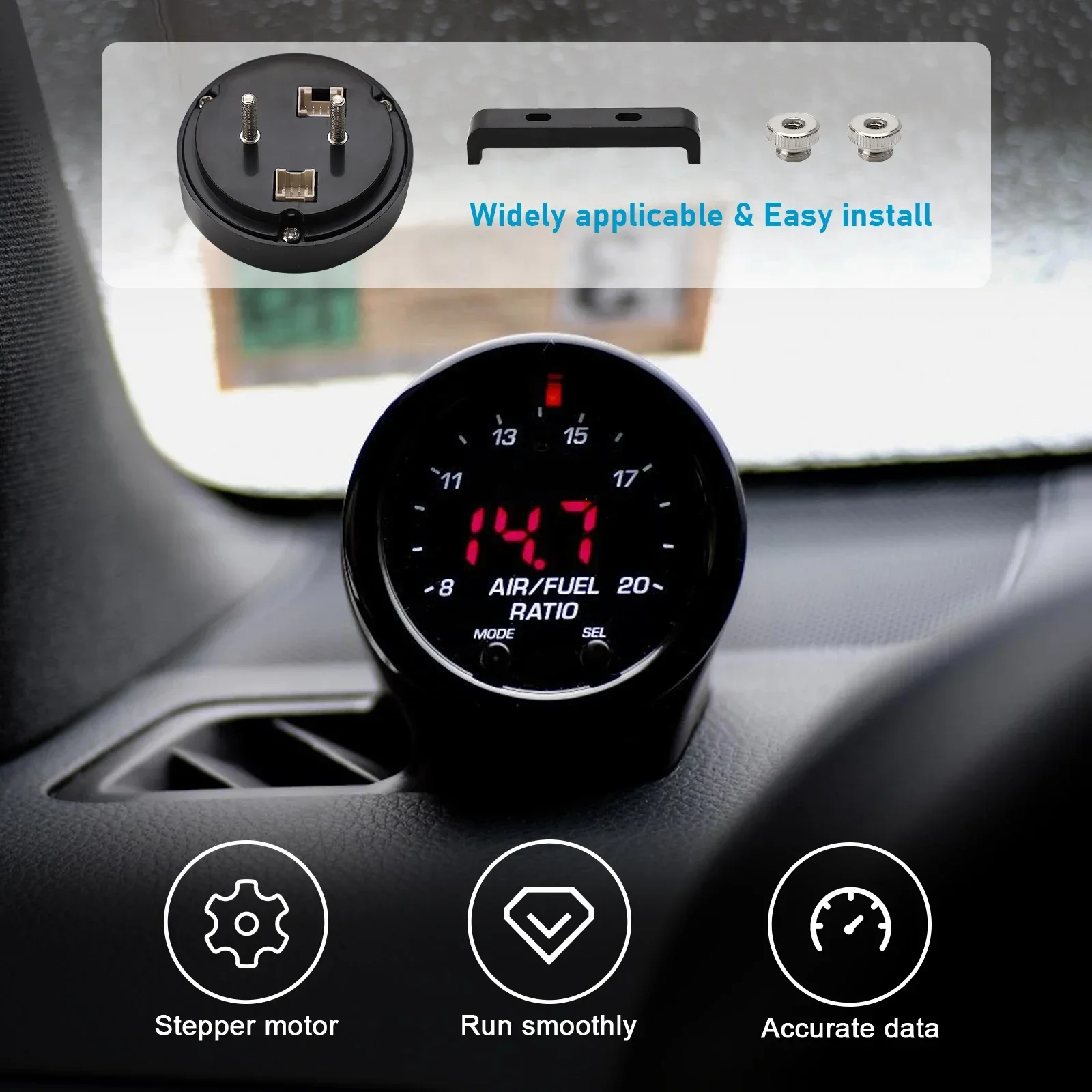 EM 30-0300 30-4110 X-Series Wideband UEGO AFR O2 Air Fuel Ratio Gauge Kit LSU 4.9 0258017025 Car Oxygen Sensor AFR Sensor Gauge