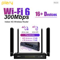 Plery WiFi6 4G LTE SIM WiFi Router Modem With SIM Card Slot 300Mbps Antenna Booster Power Signal Mobile Wireless Router Extender