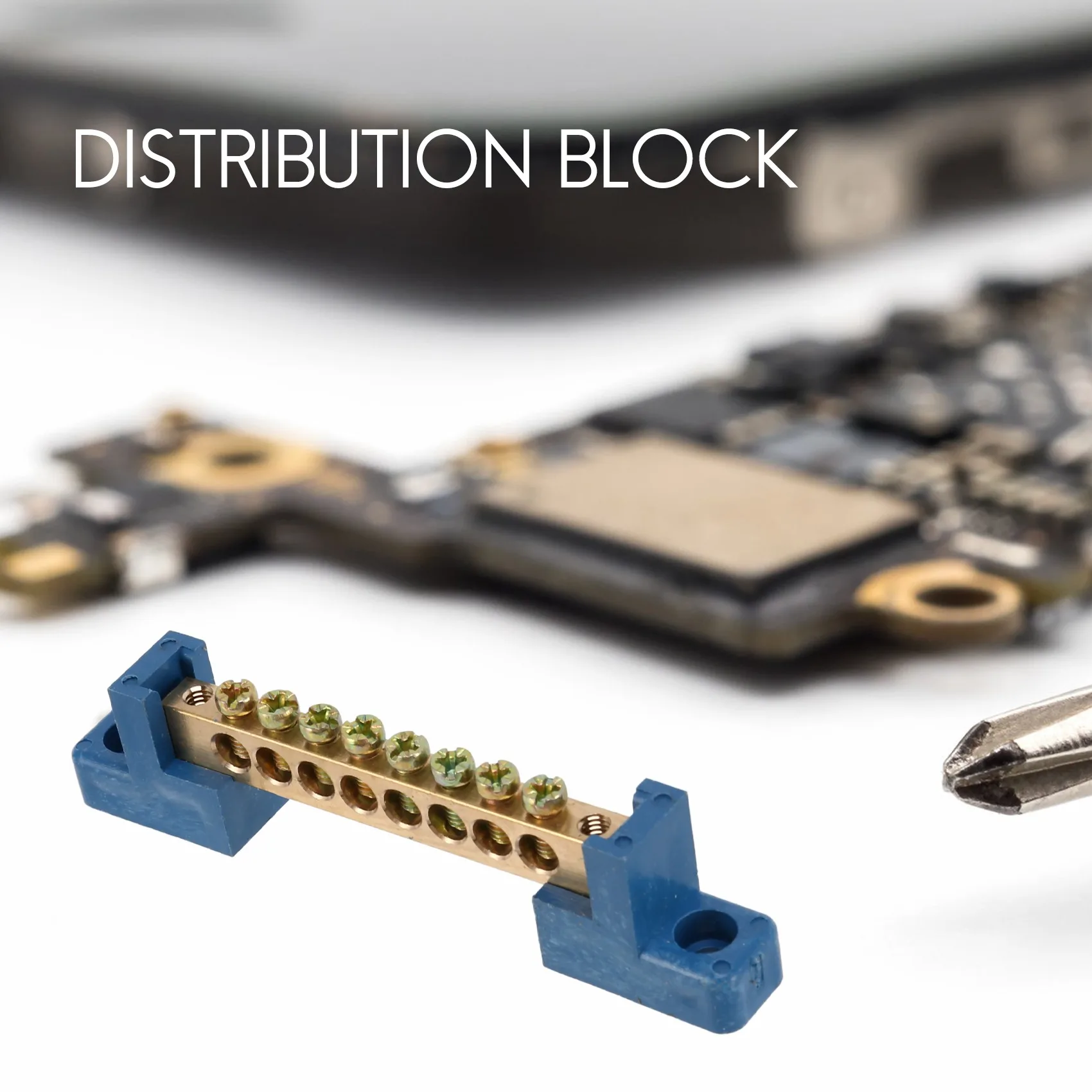 

Точная 8-контактная шина, клеммная колодка, 10 шт., латунная проволока, винтовая клемма для автомобиля, лодки, морского распределения питания заземления