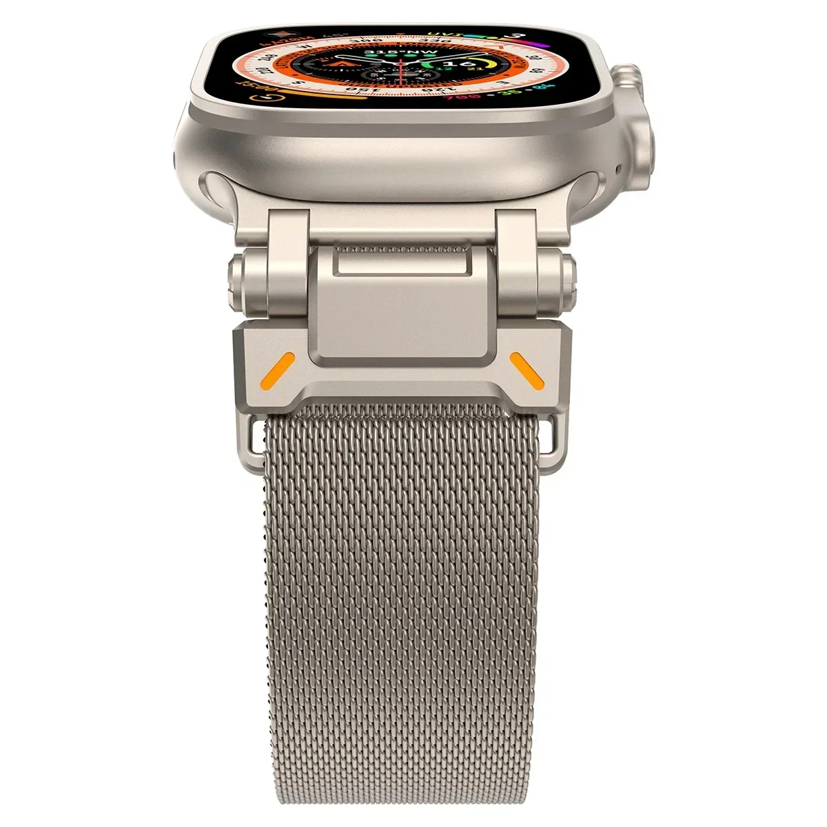 Milanese Titanium Color Band for Apple Watch Ultra 2/1 49mm 46mm 45mm 44mm Magnetic Loop Strap for IWatch Series 10 9 8 7 6 5 4