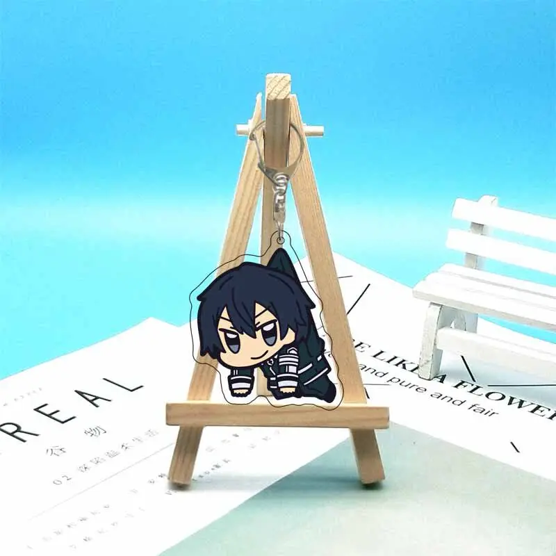 55MM Anime ‌Sword Art Online‌ Figure Kirigaya Kazuto Yuuki Asuna Alice Zuberg Asada Shino Kirigaya Suguha Acrylic Keychain Gifts