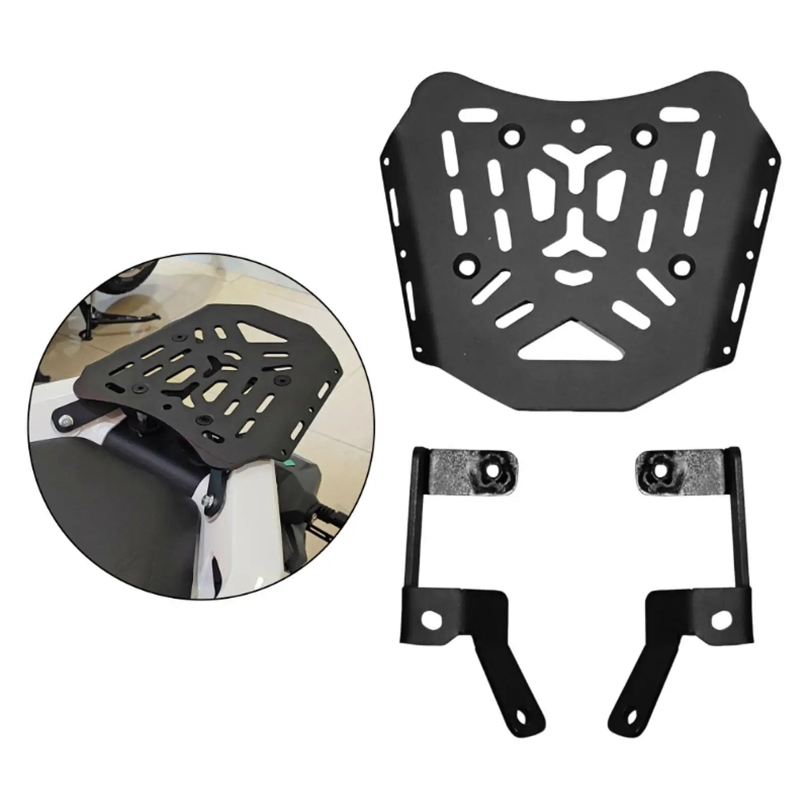 

Motorcycle Rear Luggage Rack Easy to Use Wear Resistant Practical Parts Replace Accessories Tail Rack for Zontes 368G
