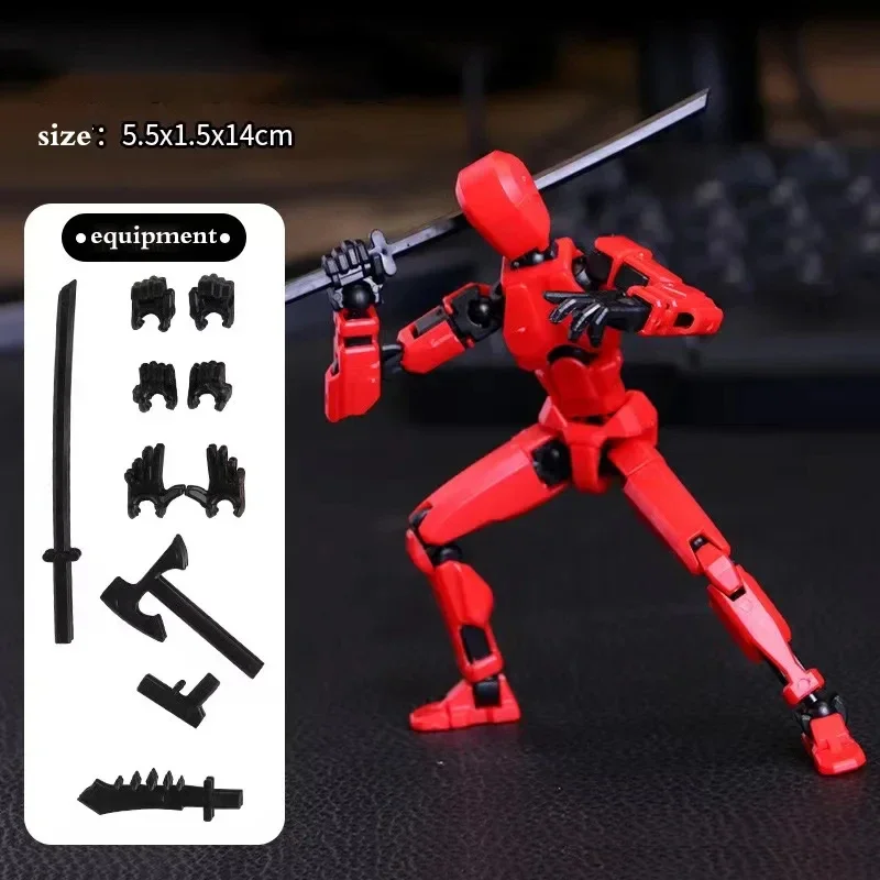 Hot Sale Multi-Jointed Movable Shapeshift Robot 3D Printed Mannequin 5 Action Figures Toys Parent-children Game For Kids Gifts