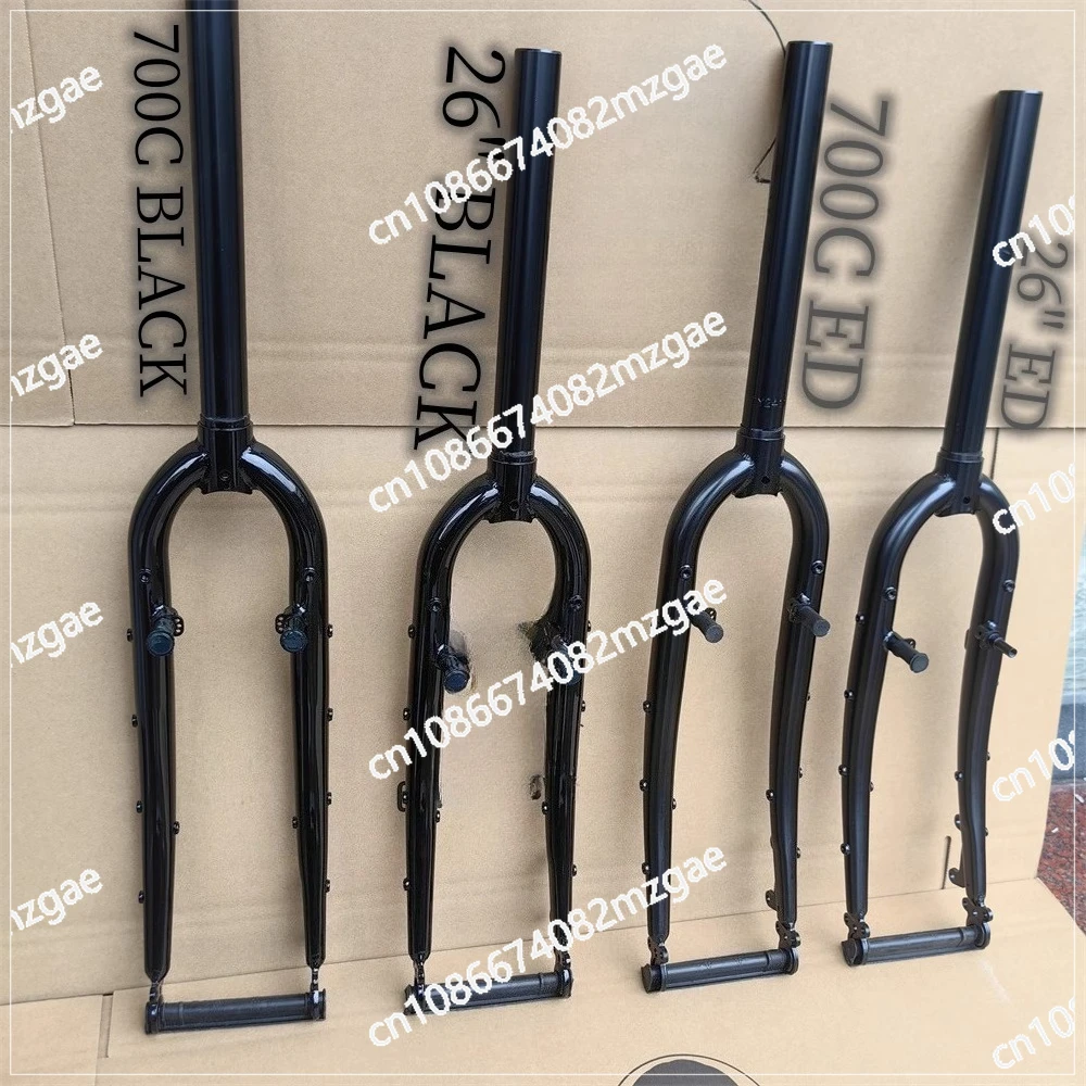Multiple M5 Holes 26 Inch 700C Bike packing Steel Fork