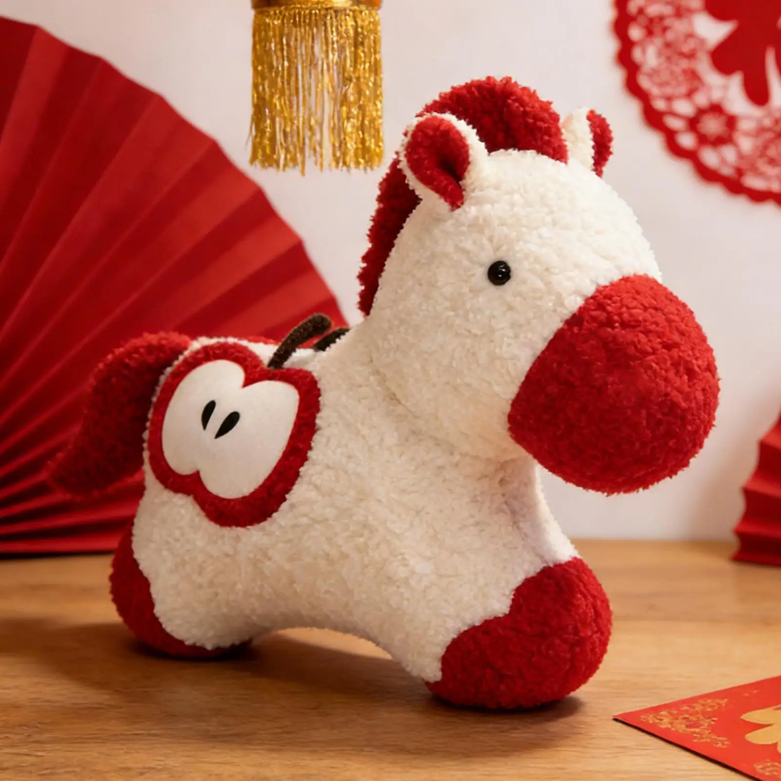 

Плюшевая игрушка «Год Лошади», милый мягкий зверюшка, символ удачи, декор для дома, офиса, стола, прикроватной тумбочки, дивана, автомобиля, подарок для детей и взрослых