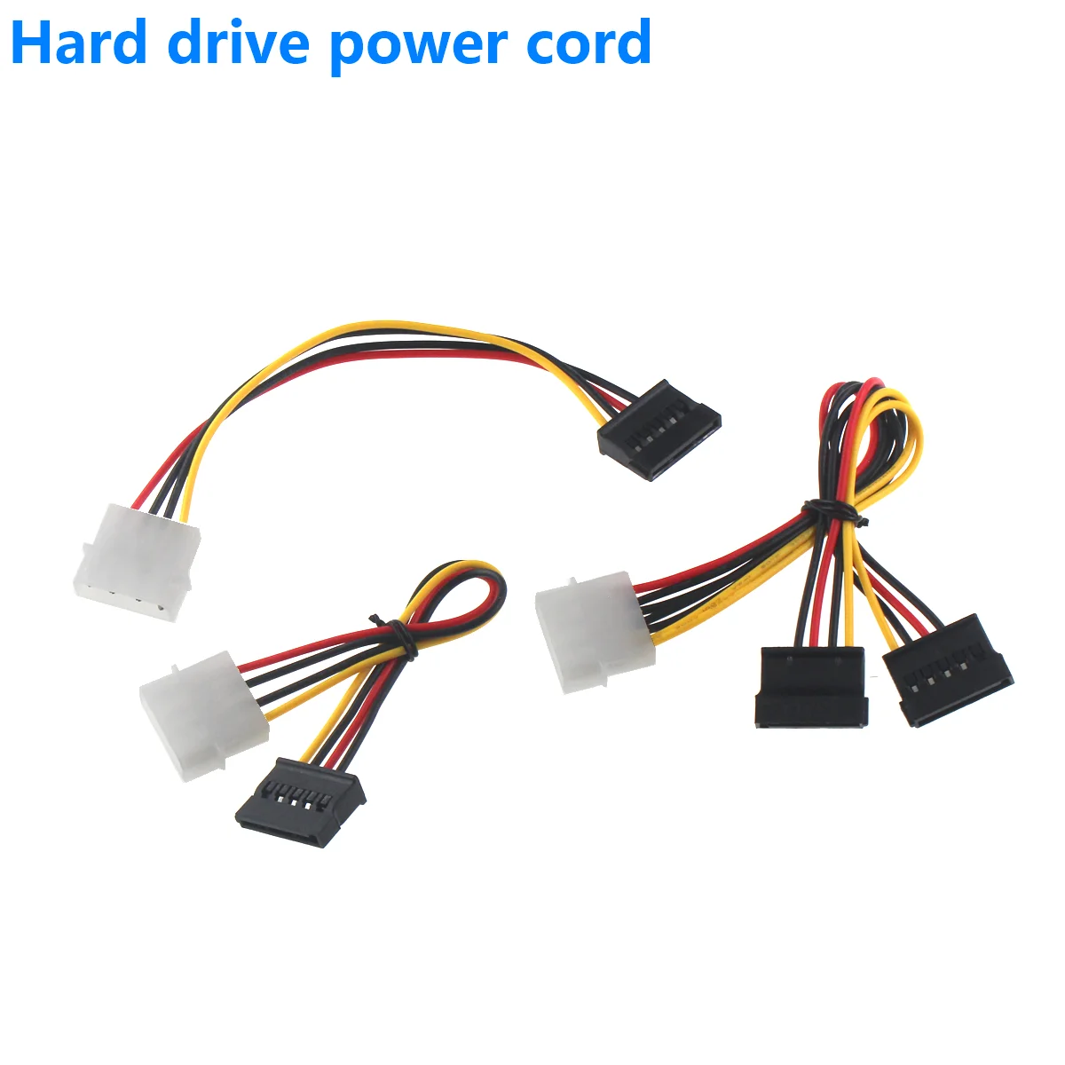2PCS 15-Pin Sata Male To Molex Ide 4-Pin Female Adapter Extension Power Cord For Computer Optical Drive Connection Power Cord