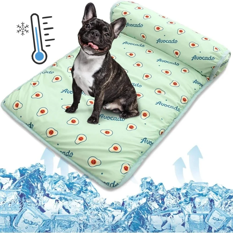 Tapete refrescante para cães, ideal para o verão, respirável, para usar como cama ou sofá para animais de estimação, cobertor lavável para cães e gatos de pequeno, médio e grande porte.