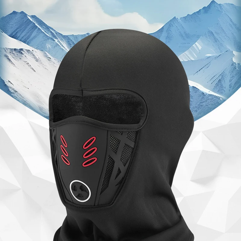 Winter Warm Fleece Motorcycle Face Mask Anti-dust Waterproof Windproof Full Face Cover Hat Neck Helmet Mask Balaclavas