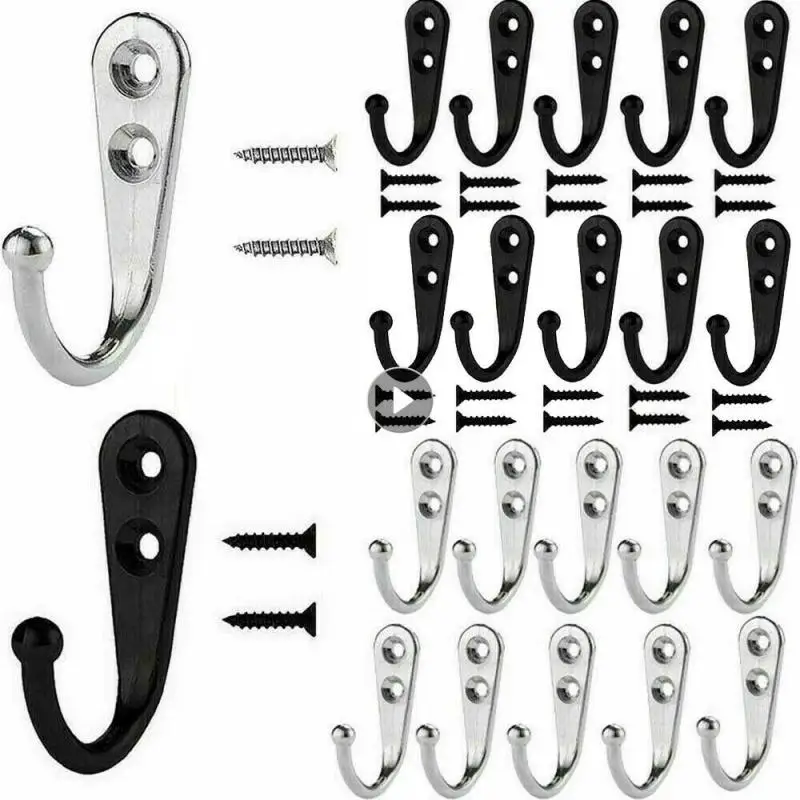 Coat Hooks Load-bearing Hooks Wall Mounted Retro Kitchen Bathroom Accessories Anti-collision Home Storage Hook Organizer