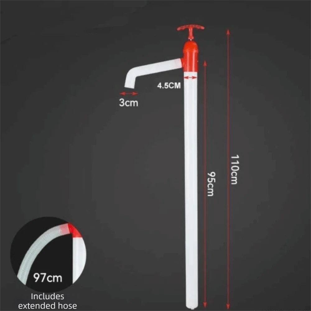 Hand Siphon Plastic Hand Oil Pump Leakproof Portable Oil Extractor Durable Fuel Pump Oil Barrel