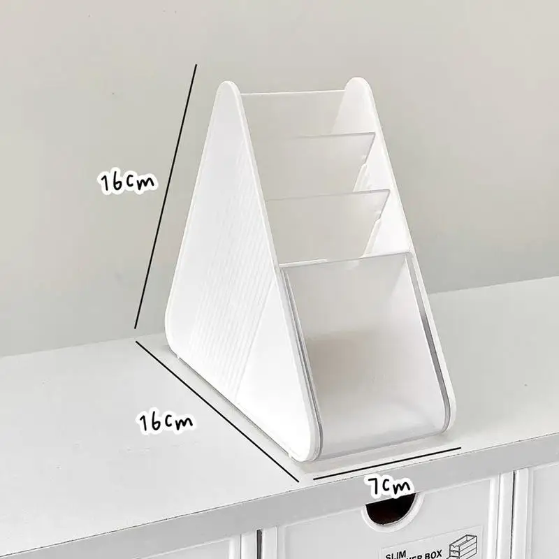 Multi-Compartment Clear Slots Organizer for Home Office, School Study Desk Use, Keeping Writing Instruments Neatly Arranged