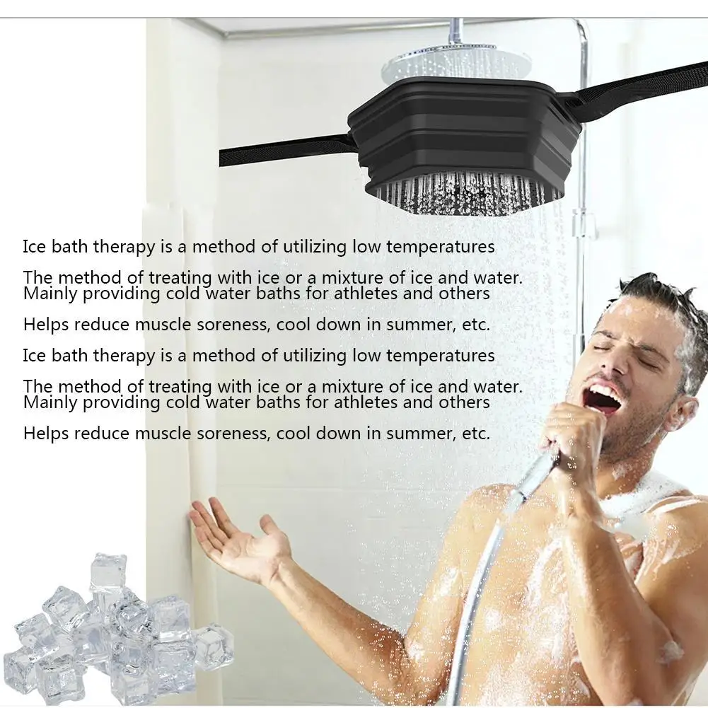 Ice Filtering Showerhead Filter Shower Rain Shower Filter Shower Ice Bath Folding Portable Cooling Showerhead Household