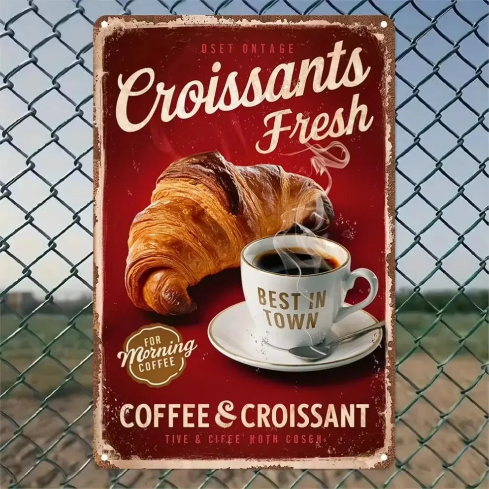 لافتة قصدير معدنية من متجر الآيس كريم العتيق - لوحة فنية جدارية من الألومنيوم ثنائية الأبعاد (طباعة عالية الدقة) |   قطعة واحدة مقاومة للماء للاستخدام الداخلي/الخارجي