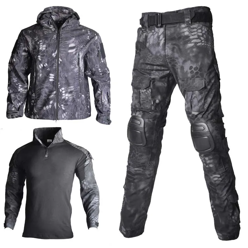 

Airsoft Hunting Jackets Paintball Work Clothing Pants Military Uniform Tactical Jacket Combat Shirts Cargo Pants+ Pad Army Suits